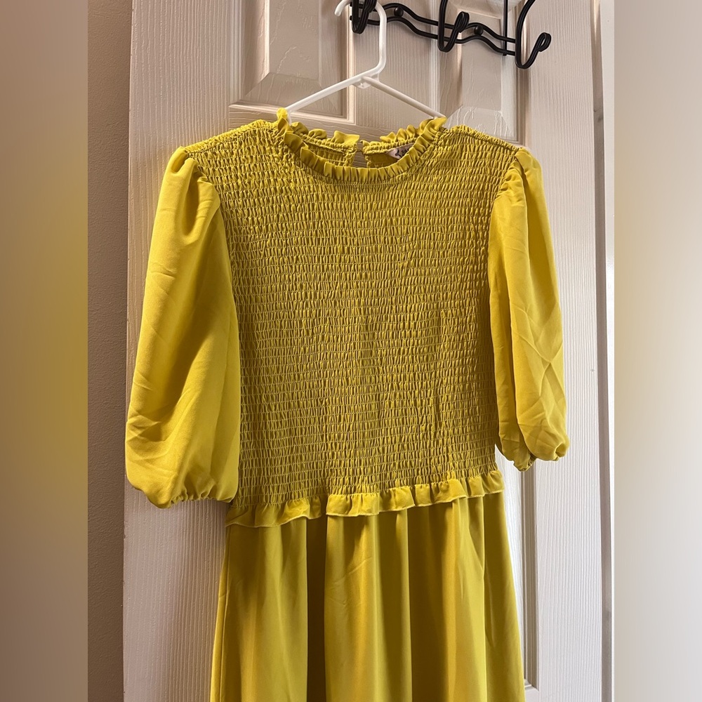 Nanette Yellow Ruffled dress - Picture 2 of 4